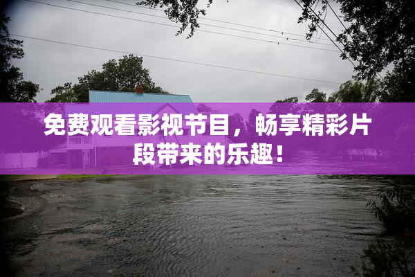 免费观看影视节目，畅享精彩片段带来的乐趣！