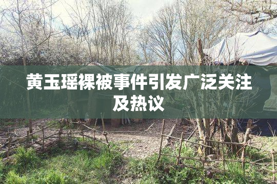 黄玉瑶裸被事件引发广泛关注及热议
