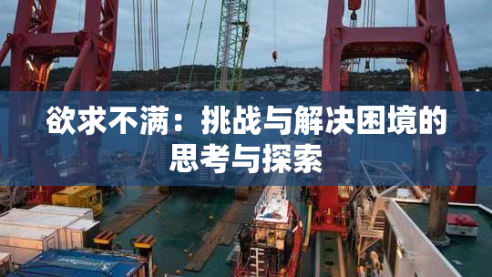 欲求不满：挑战与解决困境的思考与探索