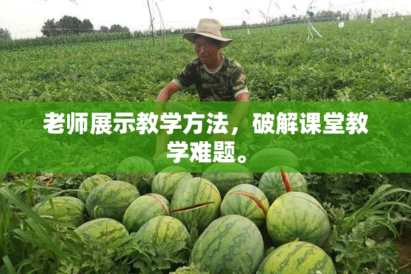 老师展示教学方法，破解课堂教学难题。
