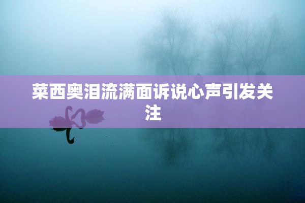 菜西奥泪流满面诉说心声引发关注