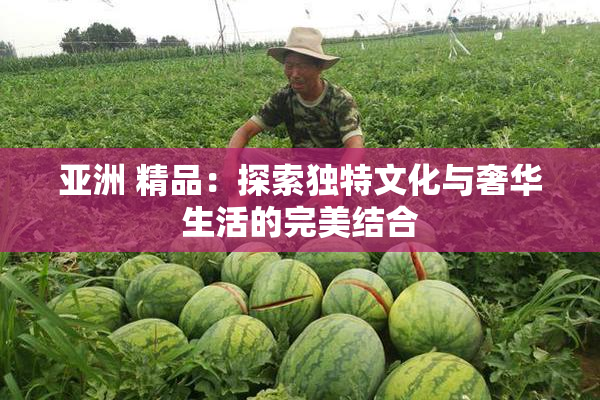 亚洲 精品：探索独特文化与奢华生活的完美结合
