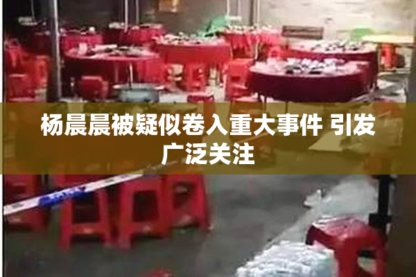杨晨晨被疑似卷入重大事件 引发广泛关注