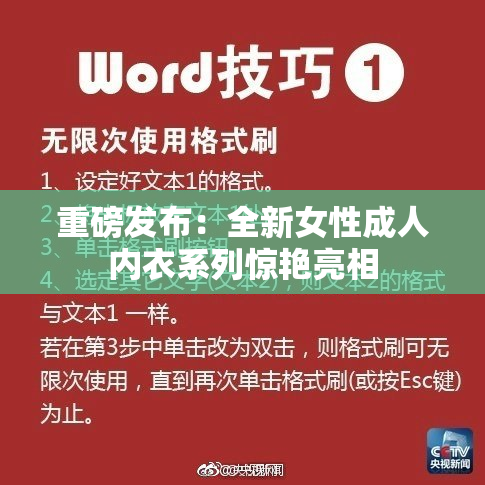 重磅发布：全新女性成人内衣系列惊艳亮相