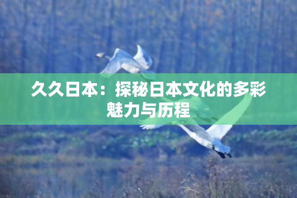 久久日本：探秘日本文化的多彩魅力与历程
