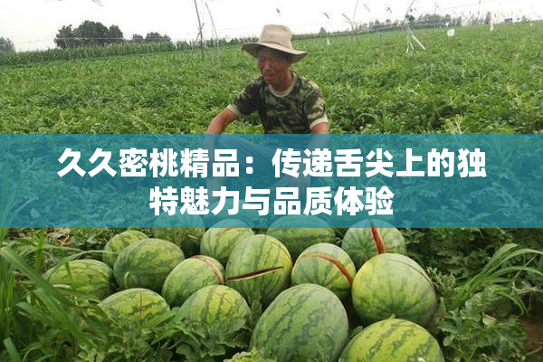 久久密桃精品：传递舌尖上的独特魅力与品质体验