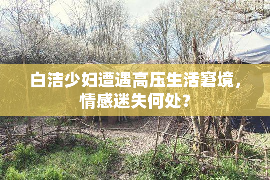 白洁少妇遭遇高压生活窘境，情感迷失何处？