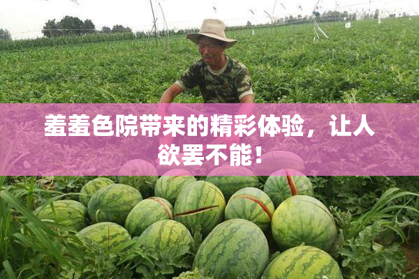 羞羞色院带来的精彩体验，让人欲罢不能！