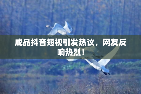 成品抖音短视引发热议，网友反响热烈！