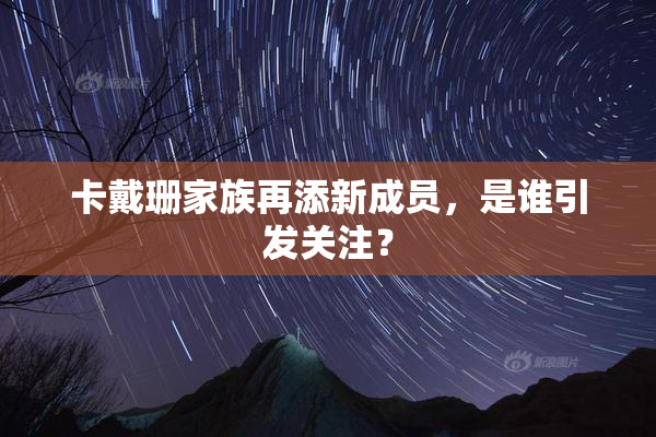 卡戴珊家族再添新成员，是谁引发关注？