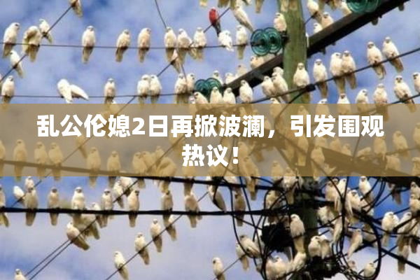 乱公伦媳2日再掀波澜，引发围观热议！