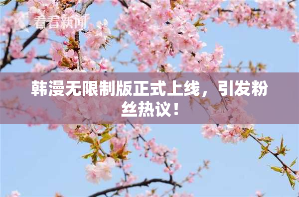 韩漫无限制版正式上线，引发粉丝热议！