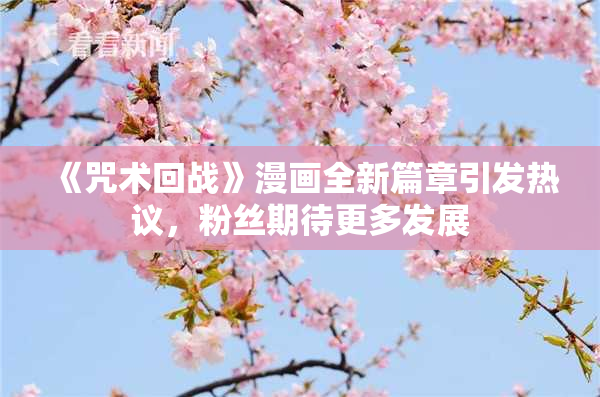 《咒术回战》漫画全新篇章引发热议，粉丝期待更多发展