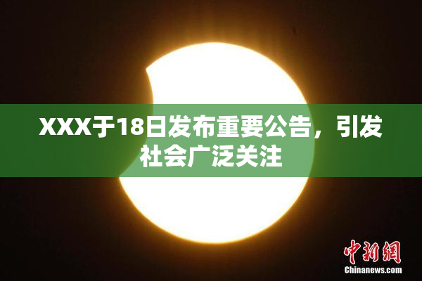 XXX于18日发布重要公告，引发社会广泛关注