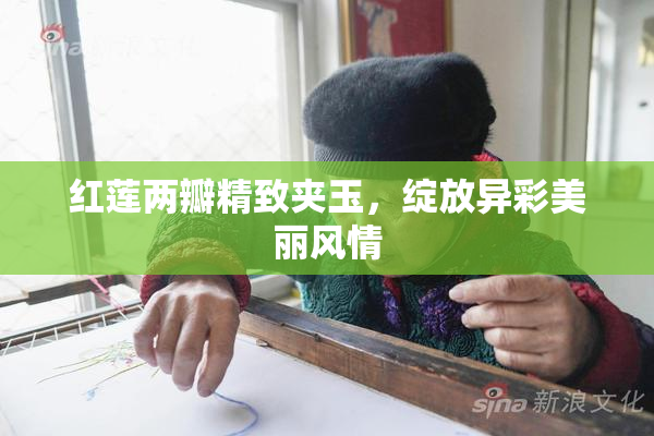 红莲两瓣精致夹玉，绽放异彩美丽风情