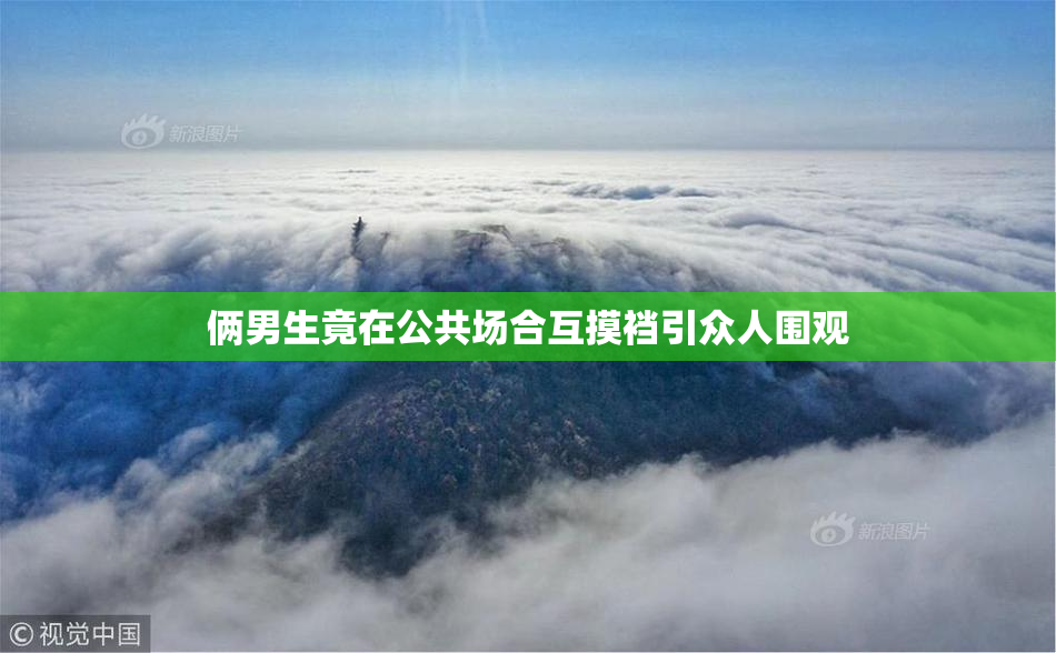 俩男生竟在公共场合互摸裆引众人围观