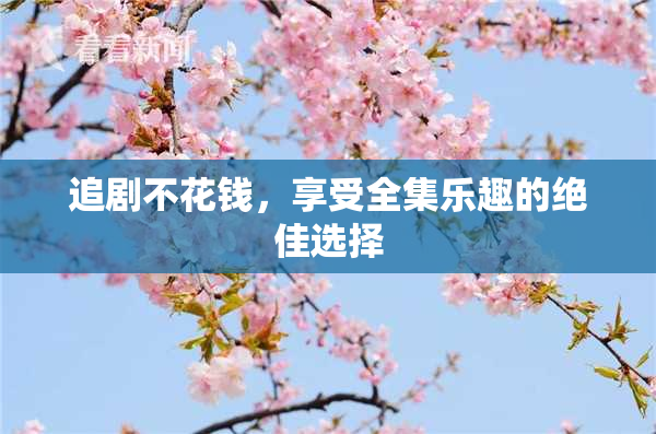 追剧不花钱，享受全集乐趣的绝佳选择