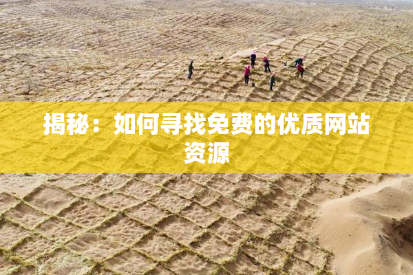 揭秘：如何寻找免费的优质网站资源