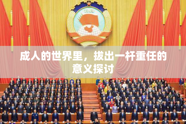成人的世界里，拔出一杆重任的意义探讨