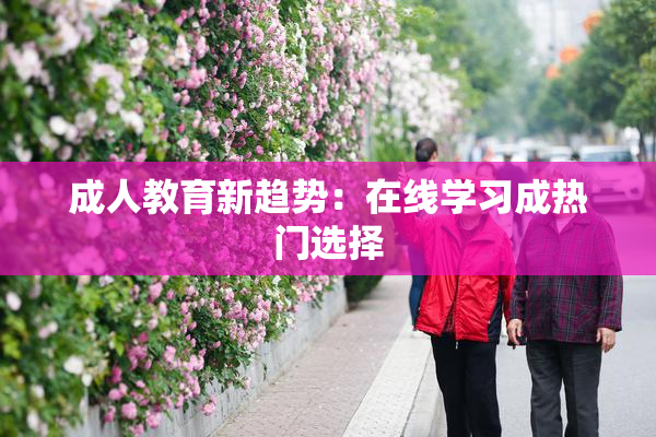 成人教育新趋势：在线学习成热门选择
