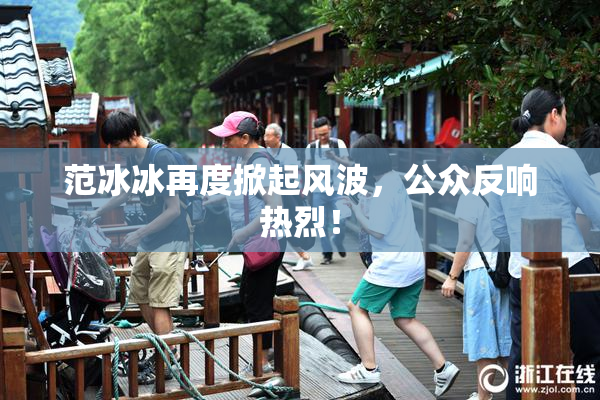 范冰冰再度掀起风波，公众反响热烈！