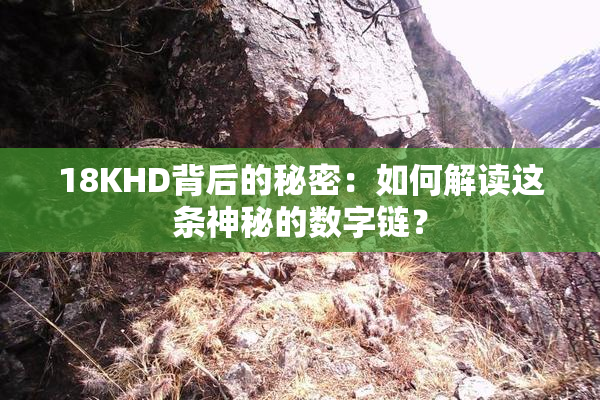 18KHD背后的秘密：如何解读这条神秘的数字链？