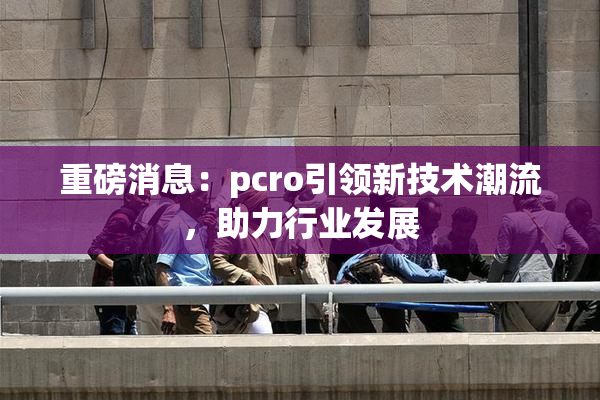重磅消息：pcro引领新技术潮流，助力行业发展