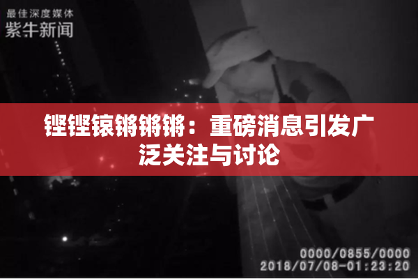 铿铿锿锵锵锵：重磅消息引发广泛关注与讨论