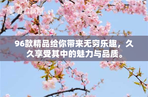 96款精品给你带来无穷乐趣，久久享受其中的魅力与品质。