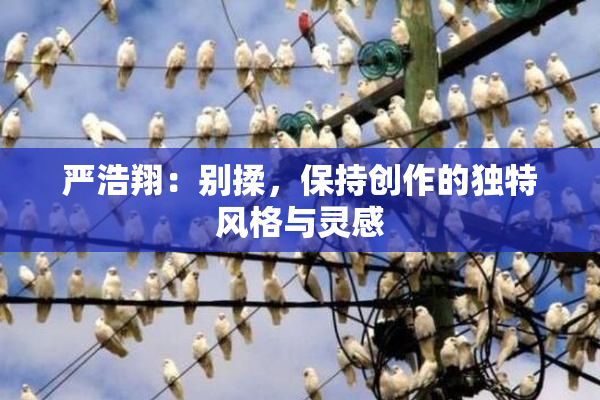 严浩翔：别揉，保持创作的独特风格与灵感