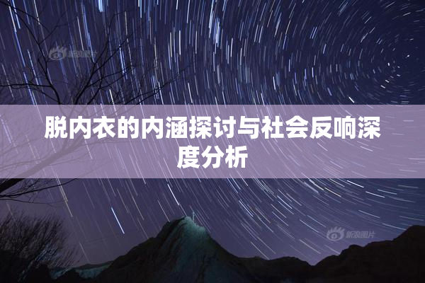 脱内衣的内涵探讨与社会反响深度分析