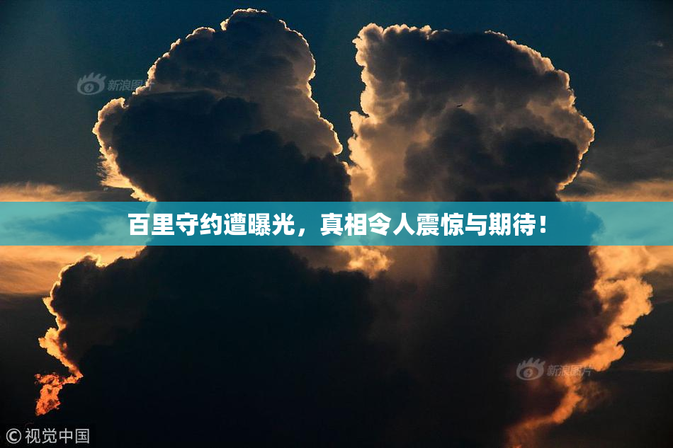 百里守约遭曝光，真相令人震惊与期待！