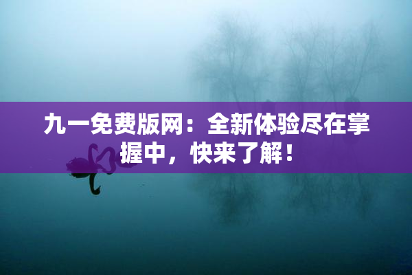 九一免费版网：全新体验尽在掌握中，快来了解！