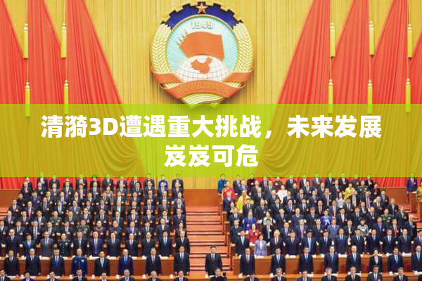 清漪3D遭遇重大挑战，未来发展岌岌可危