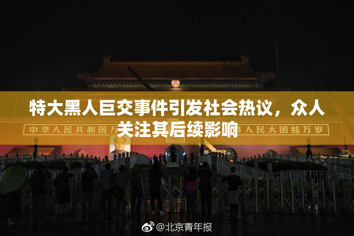 特大黑人巨交事件引发社会热议，众人关注其后续影响