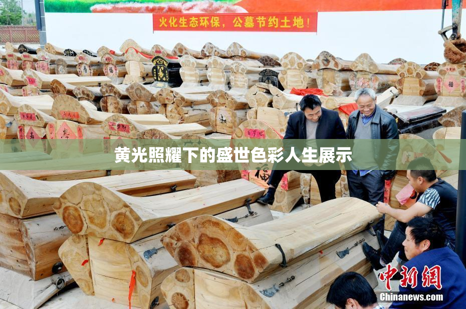 黄光照耀下的盛世色彩人生展示