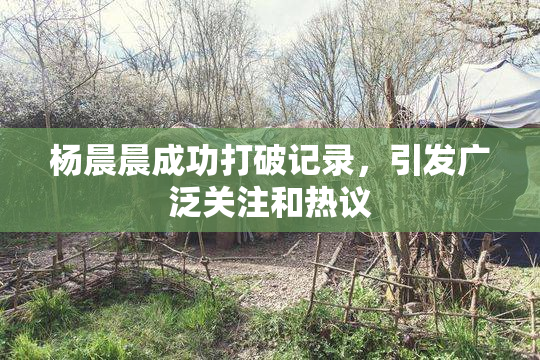 杨晨晨成功打破记录，引发广泛关注和热议