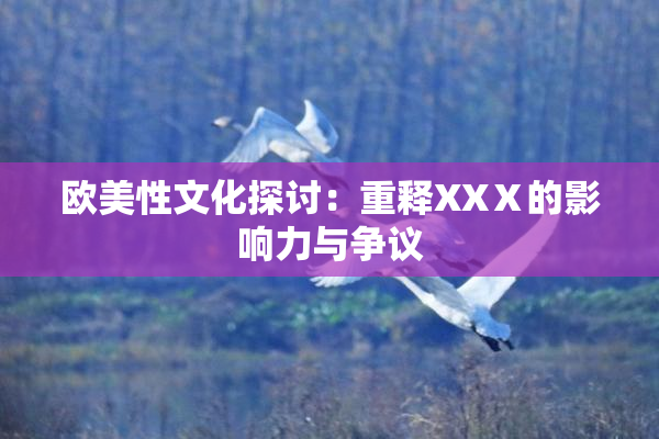 欧美性文化探讨：重释XXⅩ的影响力与争议