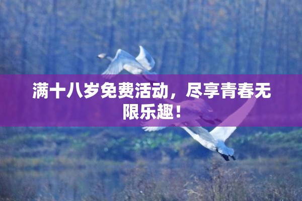 满十八岁免费活动，尽享青春无限乐趣！