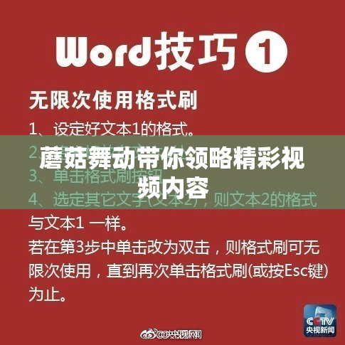 蘑菇舞动带你领略精彩视频内容