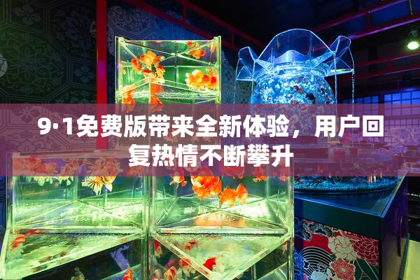9·1免费版带来全新体验，用户回复热情不断攀升