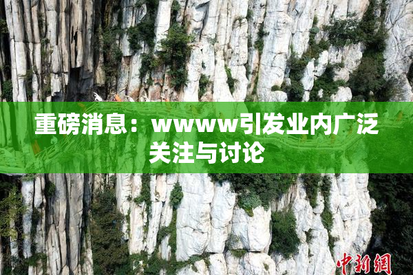 重磅消息：wwww引发业内广泛关注与讨论