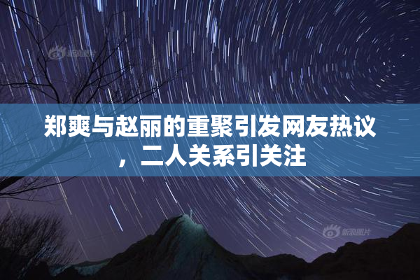 郑爽与赵丽的重聚引发网友热议，二人关系引关注