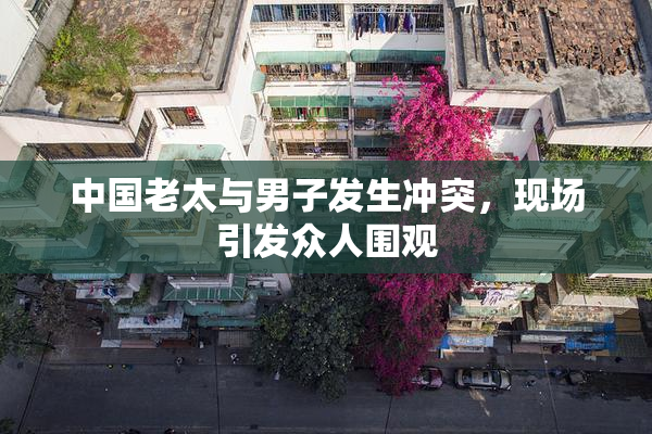 中国老太与男子发生冲突，现场引发众人围观