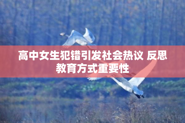 高中女生犯错引发社会热议 反思教育方式重要性