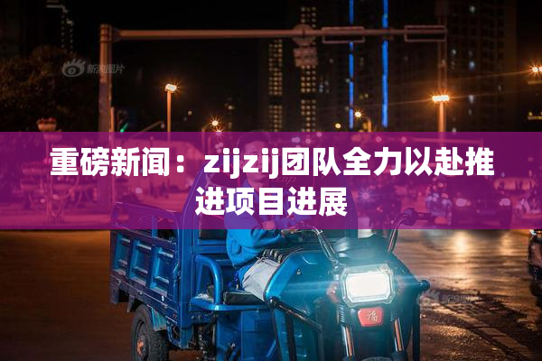 重磅新闻：zijzij团队全力以赴推进项目进展