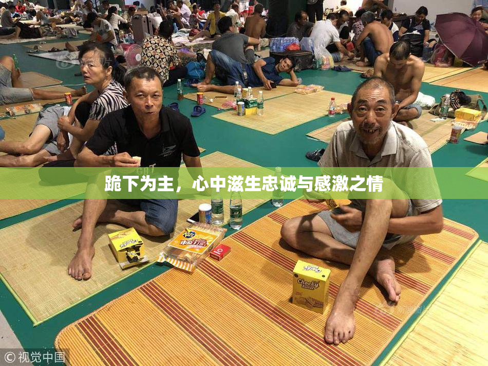 跪下为主，心中滋生忠诚与感激之情